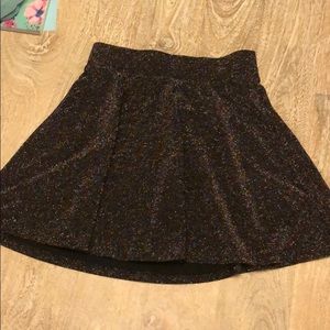 Forever 21 glitter mini skirt black pink gold blue